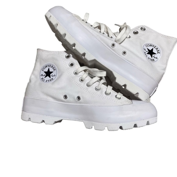 Converse Chuck Taylor All Star Lugged Sole High Top Sneaker White Size 9.5 - Picture 7 of 11
